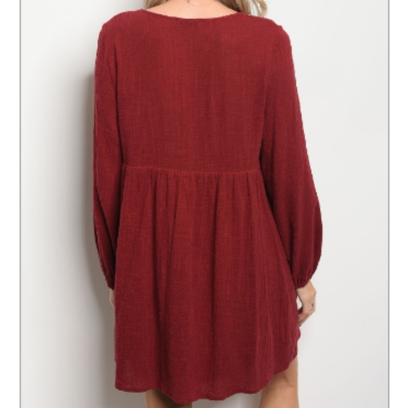 1 LEFT SZ SMALL !! Wine Tribal Skater Shift Dress - Picture 3 of 3
